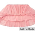 thumbnail image 6 of Cooltree Big Girls High Waisted Ruffled Skort - Pink Mesh Tulle Flowy Skirt with Built-in Shorts Size 10, 6 of 7