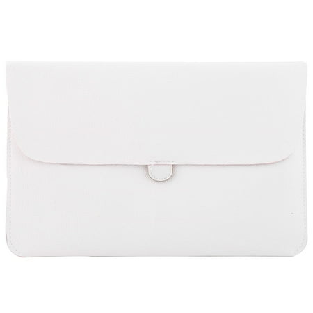 Solo 15.4 Leather Laptop - Computer PU Leather Protective Pouch Laptop Sleeve White for Macbook 15.4 Inch