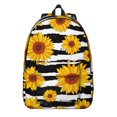 thumbnail image 1 of Sunflower and Butterfly Design Backpack – Artistic Floral Pattern, Oxford Durable Material, Large Capacity for School and Travel, 1 of 4