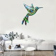 thumbnail image 5 of Yihuala Metal Iron Hummingbird Wall Art Bright Color Wall Decor Colorful Birds Sculpture Hanging for Indoor Outdoor Home Bedroom, 5 of 7