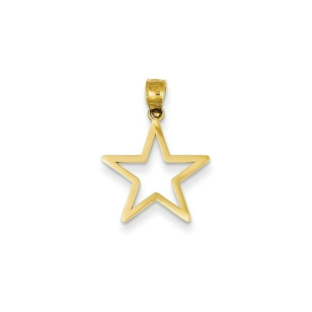 14k Yellow Gold Star Charm