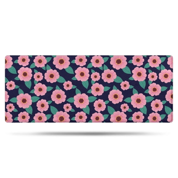 Pioneer Flower Floral Print Pattern Bathroom Rugs Mat, Non Slip Microfiber Bathroom Rug with Rubber Backing, Soft Mats for Bathroom Floor Tub Shower, 24"x60"
