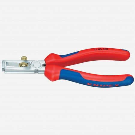 UPC: 0843221003852 | Knipex 6.3 Wire Insulation Strippers – Chrome MultiGrip