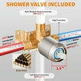 thumbnail image 6 of Brushed Nickel Tub Shower Faucet Set Complete with 8-Inch Rainfall Shower Head and Tub Spout Included Shower Valve Tub Shower Trim Kit Brushed Nickel, 6 of 7