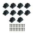 thumbnail image 1 of 10 piezas de zapatas de balaustre de hierro para base de barandilla de escalera, herrajes resistentes para barandilla de patio, oficina y barandilla. Agujero cuadrado de 129 mm, 1 of 8