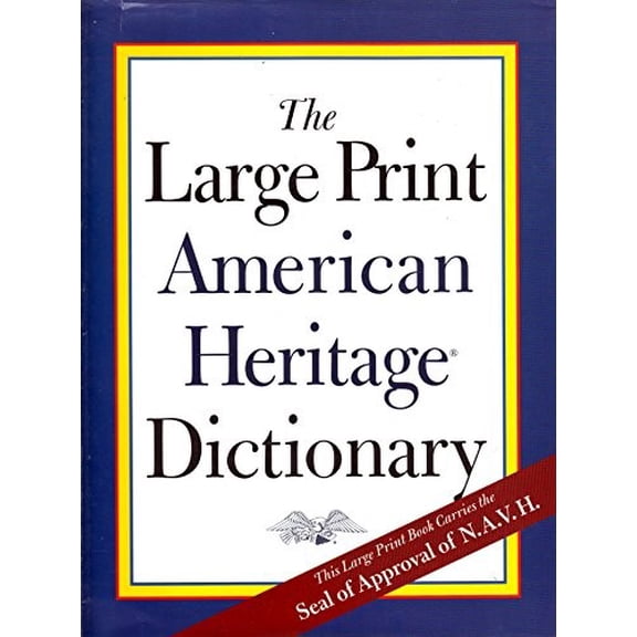 Pre-Owned Dic Large Print American Heritage Dictionary (Hardcover) 0395929326 9780395929322