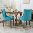 thumbnail image 2 of UWR-Nite Fabric Upholstered Side Chairs Set of 2, Solid Wood Kitchen Dining Room Chairs with Nailheads Solid Wood Legs, 2 of 7