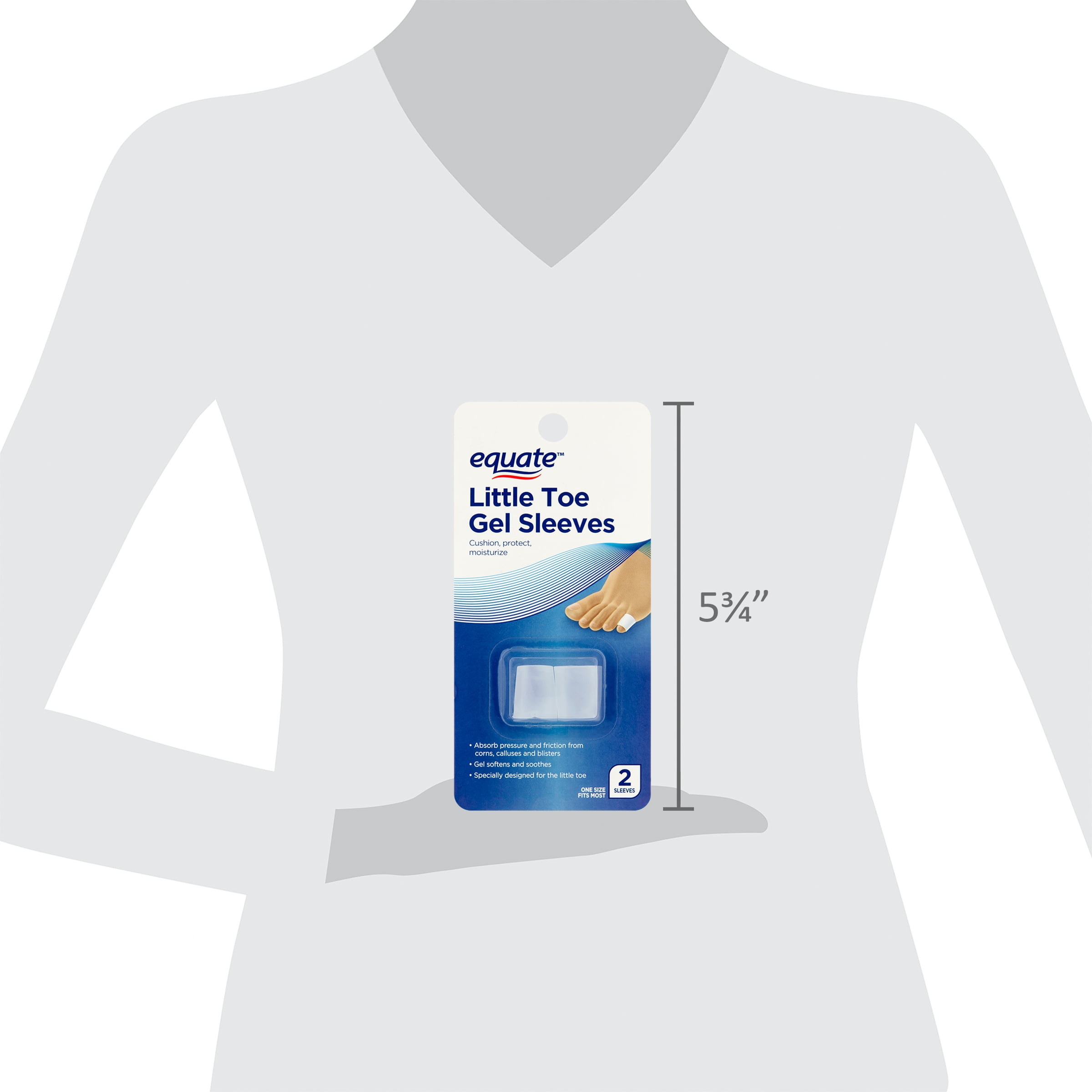 Equate Little Toe Gel Sleeves, 2 Count