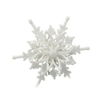 Cheapark 4.7 Inch Glittering Snowflake Christmas Ornaments - Small Pendant Decor For Tree And Window Holiday