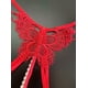 thumbnail image 4 of Tangas con bordado de mariposas, bragas de perlas sintéticas con abertura en la entrepierna, lencería y ropa interior sexy para mujer, 4 of 5