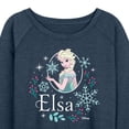 thumbnail image 3 of Frozen - Winter - Elsa & Snowflakes - Women's Lightweight French Terry Long Sleeve Shirt, 3 of 5