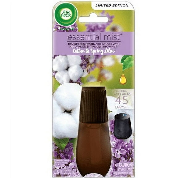 Air Wick Essential Mist Refill Cotton & Spring Lilac 0.67 oz