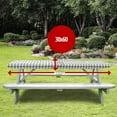 thumbnail image 3 of Sorfey Fitted Picnic Table Cover Checkered Rectangle Tablecloth, Gray 60"x 30", 3 of 6