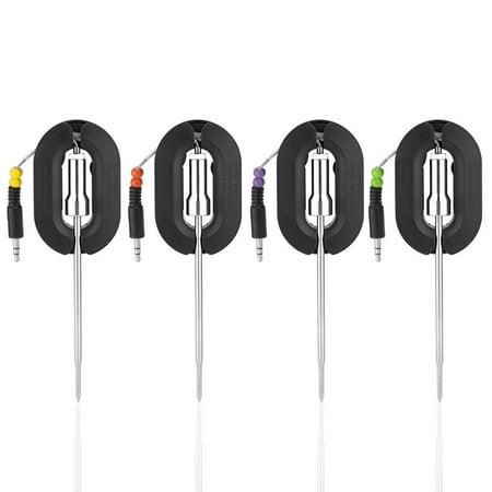 Replacement Probes 4 Packs Improved Stainless Steel Additional Probes Wire for Grill Thermometer By WEINAS
