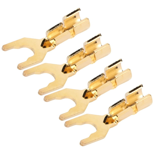 Y Plug Spade Connector, Spade Fork Plug Stable Transmission High Sensitivity Prevent Oxidation