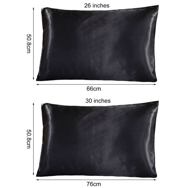 Neinkie 2Pcs 100 Satin Pillowcase with Zipper Softer Than Silk