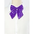 thumbnail image 4 of INSPIRE CHIC Women's Solid Color Pre-tied Bowknot Adjustable Uniform Bow Ties Purple One Size, 4 of 4