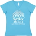 thumbnail image 3 of Inktastic Together, We Fight Lung Cancer Awareness Women's V-Neck T-Shirt, 3 of 5