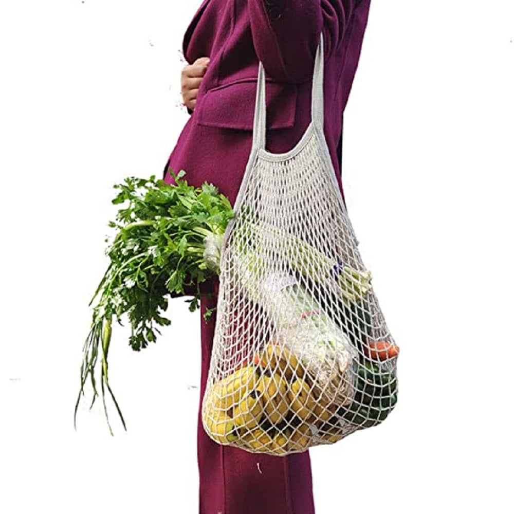Portable Tote Reusable Fruit Shopping Net Bag Woven Mesh Bag Shopper Handbag US 