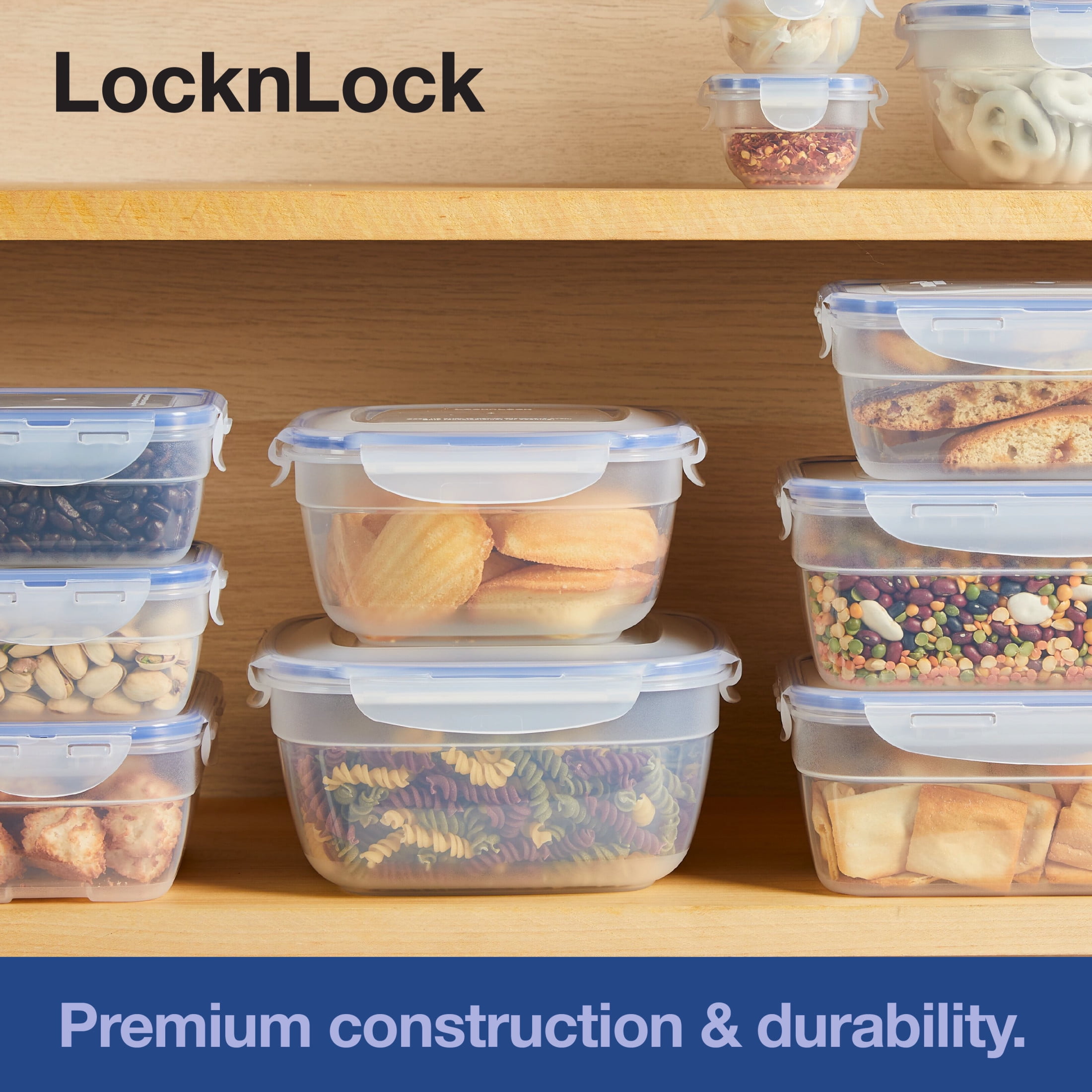 LocknLock 16-Pc Multi-Shape Nestable Storage Set with Handles