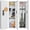White-Fingerprint, variant on 53.15" Wall Safe Between the Studs, Biometric Fingerprint Hidden Safe with Dual Alarm System and Silent Mode, Wall Gun Safe with 3 Adjustable Shelves and Magnetic Slot (White-Fingerprint)