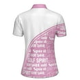 thumbnail image 3 of Custom Name Pink Pattern Golf Spirit Women's Polo Shirt S-5Xl, 3 of 7