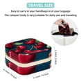 thumbnail image 5 of Cherry Travel Portable Square Jewelry Box Earring Necklace Bracelet Holder Organizer Display Case Stand Decorative Box Storage Box, 5 of 6