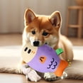 thumbnail image 5 of Purple Squeaky Dog Toy Realistic Bighead Fish Shape Teething Cleaning Teeth Relieving Boredom Pet Toy Purple Color Perfect For Puppies Interactive Play Dental Health, 5 of 5