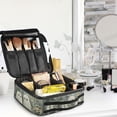 thumbnail image 5 of FORMRS Travel Makeup Bag Large Capacity Train Case Cosmetic Organizer with Adjustable Dividers, Ghosts Playing in A Garden, 5 of 8