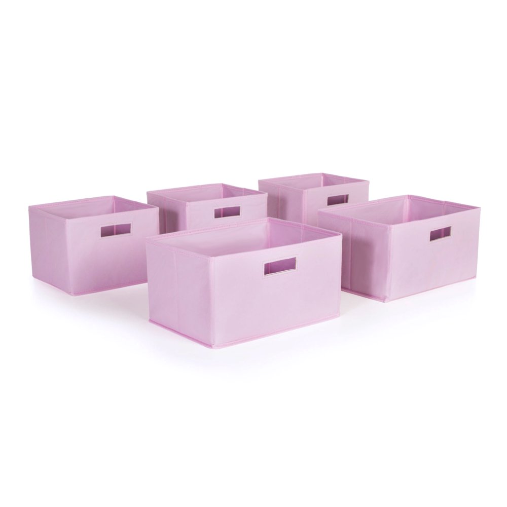 Pink Storage Bins Set of 5