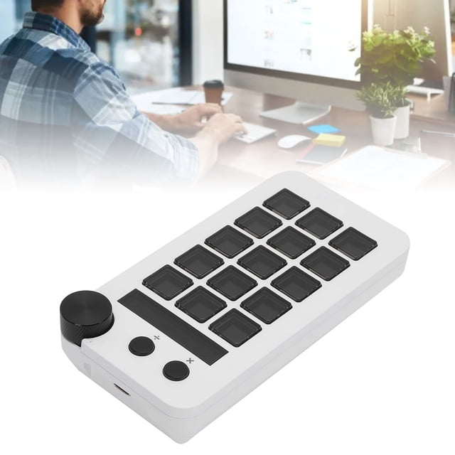 Studio Controller with 15 Keys, Effortlessly Manage Your Streams with Shortcuts for Multiple Programs, Customizable Layouts, and Tactile Feedback
