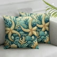 thumbnail image 2 of Wuche Coastal Beach Pillow Covers 18x18 Set of 2, Starfish Coral Seahorse Throw Pillow Covers Outdoor Decorative Pillow Case for Couch Bed Sofa Cushion Home Decor Multiple specifications, 2 of 6