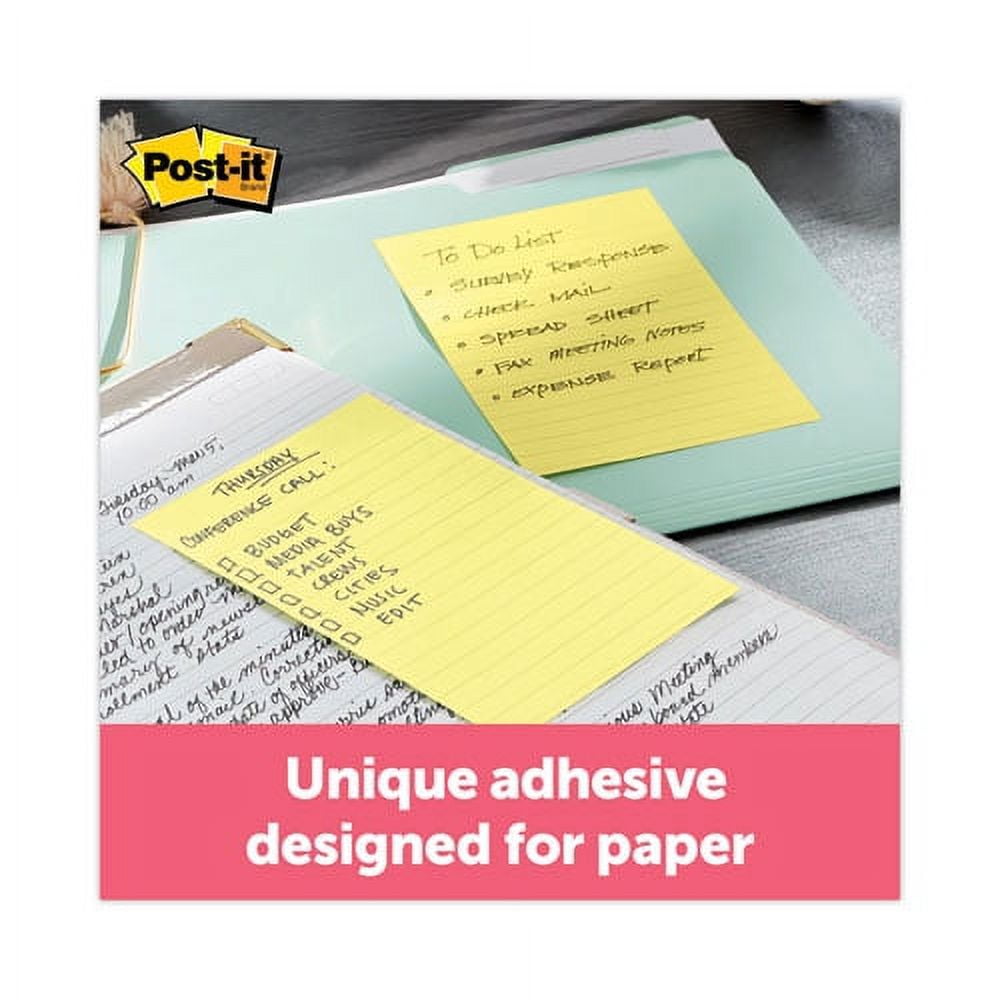 Pads in Canary Yellow, Note Ruled, 4" x 6", 90 Sheets/Pad, 5 Pads/Pack | Bundle of 2 Packs