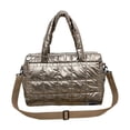 thumbnail image 1 of Bolso bandolera de invierno para mujer de moda, bolso de mano acolchado, de alta capacidad, con marco ancho, de apertura, bolsos impermeables champán Sunnimix Bolso de mujer, 1 of 8