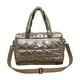 thumbnail image 1 of Bolso bandolera de invierno para mujer de moda, bolso de mano acolchado, de alta capacidad, con marco ancho, de apertura, bolsos impermeables champán Sunnimix Bolso de mujer, 1 of 8