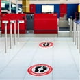 thumbnail image 2 of yuksok 5Pcs Social Distancing Floor Decals for 6 Feet Notice Floor Sign for Queues, A, 2 of 9
