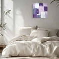 thumbnail image 3 of Canvas Print Wall Art Oil Paintings Abstract Graffiti Purple Gray Art Picture Prints Artwork for Living Room Kitchen Bathroom Bedroom,Stretched and Framed Ready to Hang,Color Block Gradient Texture, 3 of 9