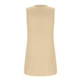 thumbnail image 6 of Beige Tshirts for Women Summer Tank Tops for Women 2025 Loose Fit Pleated Square Neck Sleeveless Shirt Curved Flowy Vest Basic Cotton Tee Summer Tank Tops for Women 2025, 6 of 6