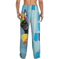 thumbnail image 3 of Daiia Prague Ratter Dog in Bathtub Men's Sleep Pant with Pockets and Drawstring,Pajama Pants-Small, 3 of 9