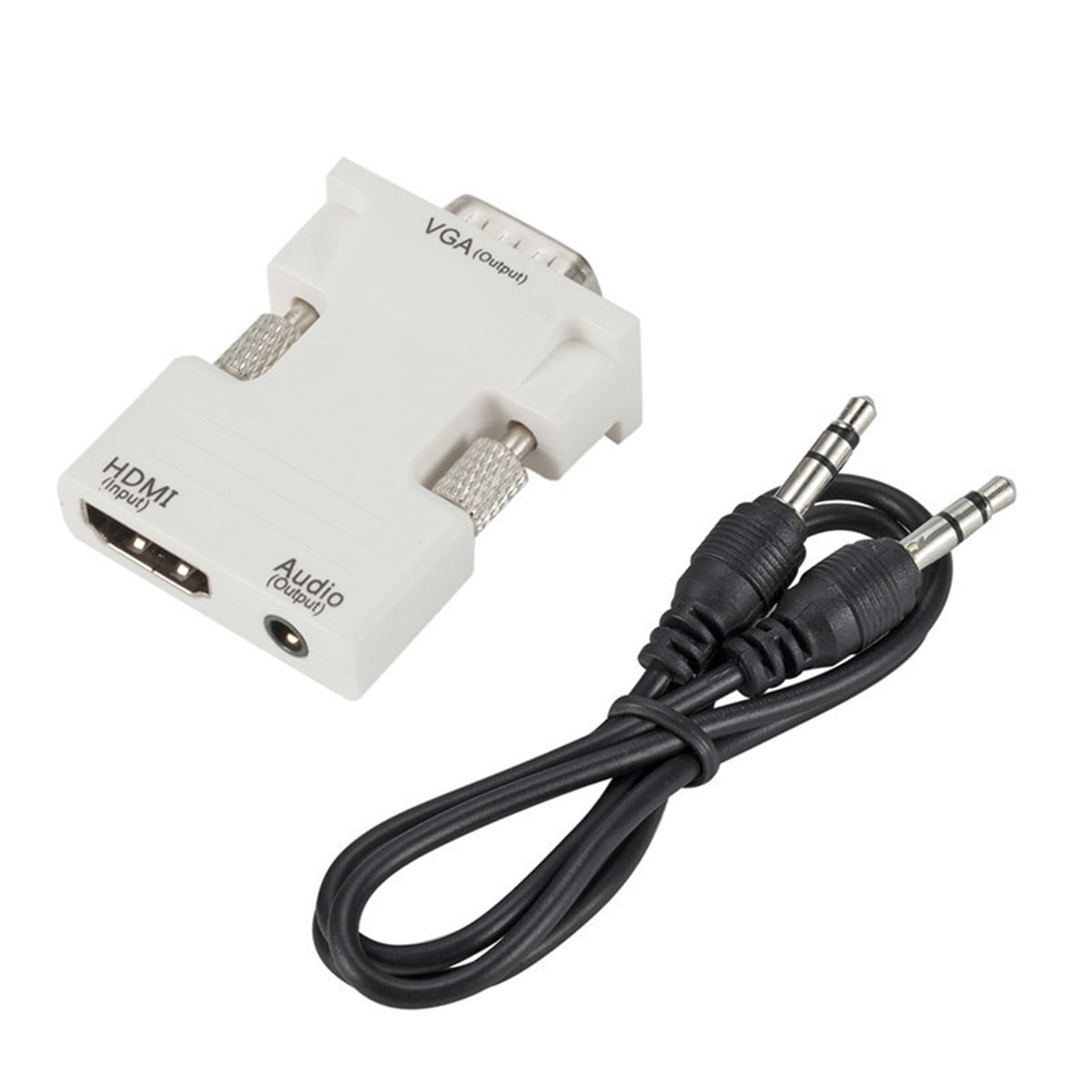 Small HDMI to VGA Adapter with Audio Male VGA to Female HDMI Converter