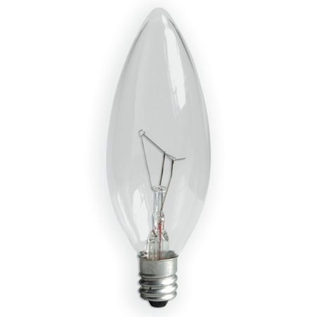 GE 19110 40-Watt Crystal Clear Blunt Tip B10 2-Pack