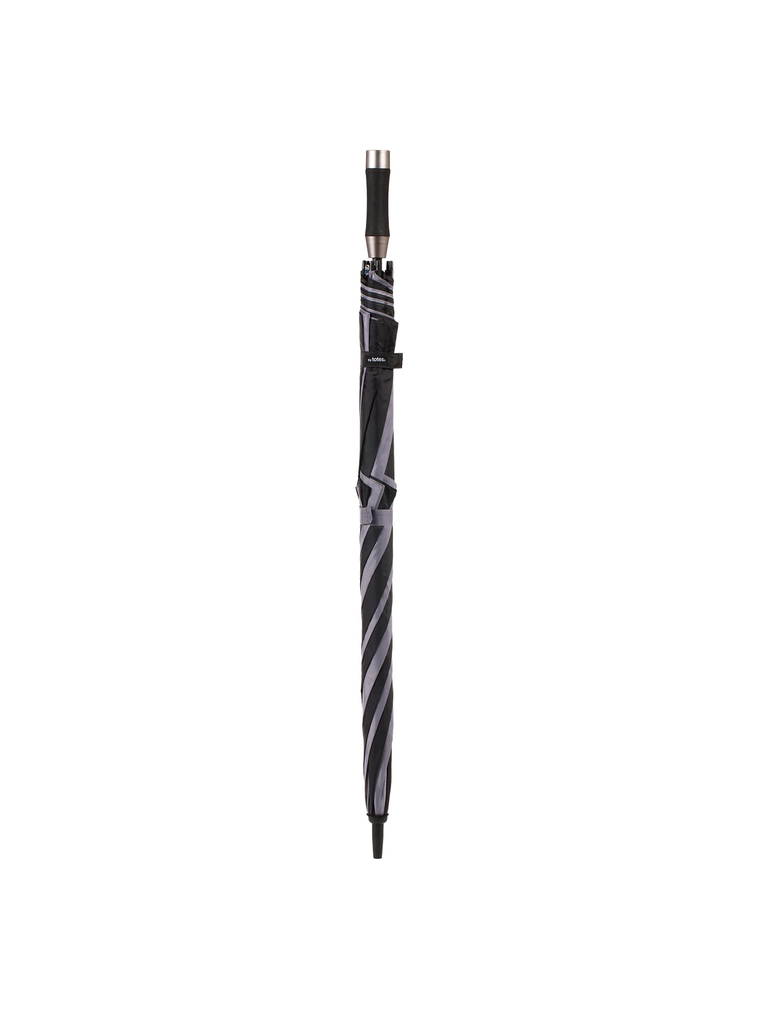 Totes Vented Auto Open Stormbeater Golf Stick Umbrella With SunGuard® Black and Gray