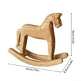 thumbnail image 3 of Hbdhejl Handmade Wooden Rocking Horse Toy Mini Desktop Rocking Horse Decoration Desktop Ornament Home Decoration, 3 of 5