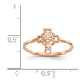 thumbnail image 4 of Solid 14k Rose Gold Celtic Knot Irish Claddagh Cross Ring Band Size 8.5, 4 of 6