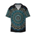 thumbnail image 5 of Picia Mandala Men's Linen Shirts Short Sleeve Cuban Beach Shirts Casual Shirts Button Down Shirt for Men Beach Summer Wedding Shirt-4X-Large, 5 of 7