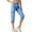 Blue, variant on Mgmyaa Women's Cargo Capri Pants Loose Fit Cropped Elastic Waist Casual Hiking Pants Lightweight Quick Dry Travel Summer Pants for Women