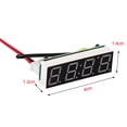 thumbnail image 6 of 3 in 1 Car Thermometer Voltmeter 12V Digital Clock Voltage Tester (Green), 6 of 7