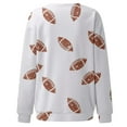 thumbnail image 4 of Fsqjgq Womens Football Sequin Rugby Sweatshirt Game Day Y2K Crewneck Oversized Hoodies Long Sleeve Pullover Tops Blouse White 2XL, 4 of 5