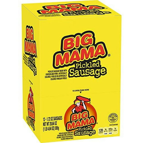 Penrose Big Mama Pickled Sausages, Keto Friendly, 2.4 Oz, 12 Pack