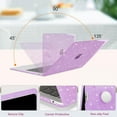 thumbnail image 3 of MOSISO Compatible with MacBook Air 13 inch Case 2022 2021 2020 2019 2018 A2337 M1 A2179 A1932, Glitter Plastic Hard Shell&Keyboard Cover&Screen Film&Storage Bag for MacBook Air 13 inch, 3 of 8